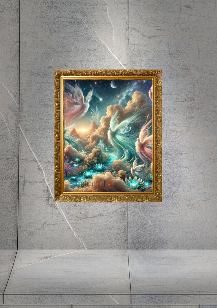 When We Plant Seeds of Light” – Dreamy Parent-Child Fantasy Art